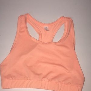 Peach juniors sports bra
